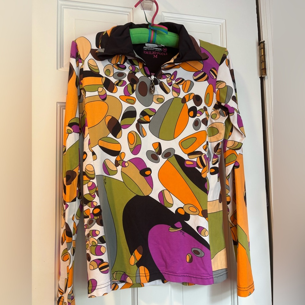 Emilio Pucci x Rossignol skiwear collection, ¾ zip mid-layer, size M